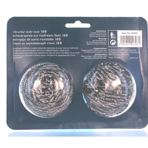 LA PIACENTINA SPUGNA ACCIAIO "PERFETTO MISTER INOX" 2 PZ. GR. 20