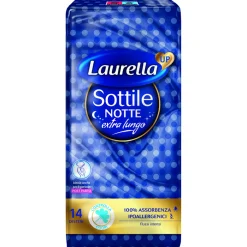 LAURELLA UP SOTTILE NOTTE EXTRA LUNGO DISTESO 14 PEZZI  ASSORBENTI