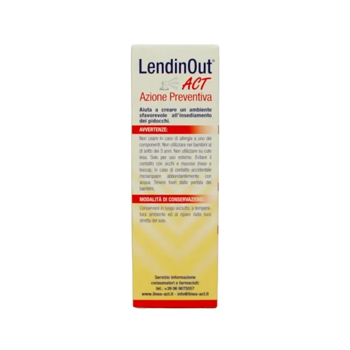 LENDINOUT ACT AZIONE PREVENTIVA INSEDIAMENTO PIDOCCHI LOZIONE SPRAY SENZA INSETTICIDI 100 ML