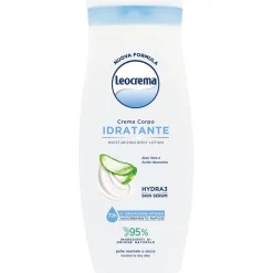 LEOCREMA FLUIDA CREMA CORPO IDRATANTE CON ALOE VERA e ACIDO IALURONICO PELLE NORMALE o SECCA 250 ML
