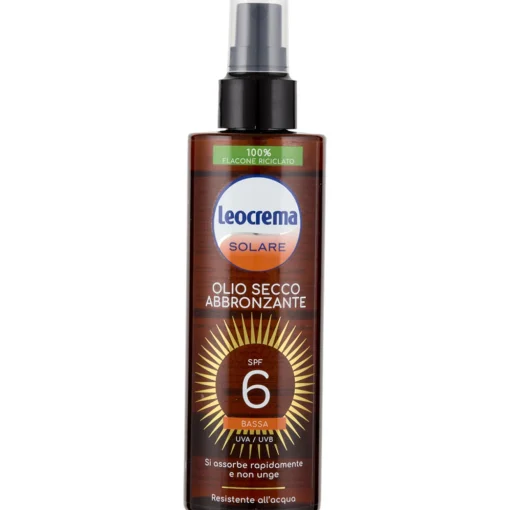 LEOCREMA SOLARE OLIO SECCO ABBRONZANTE RESISTENTE ALL'ACQUA SPF6 200 ML