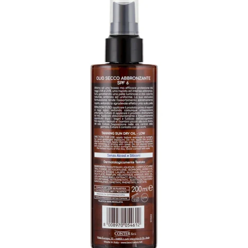 LEOCREMA SOLARE OLIO SECCO ABBRONZANTE RESISTENTE ALL'ACQUA SPF6 200 ML