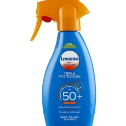 LEOCREMA SOLARE TRIPLA PROTEZIONE SPRAY IDRATANTE SPF50+ RESISTENTE ALL'ACQUA 250 ML
