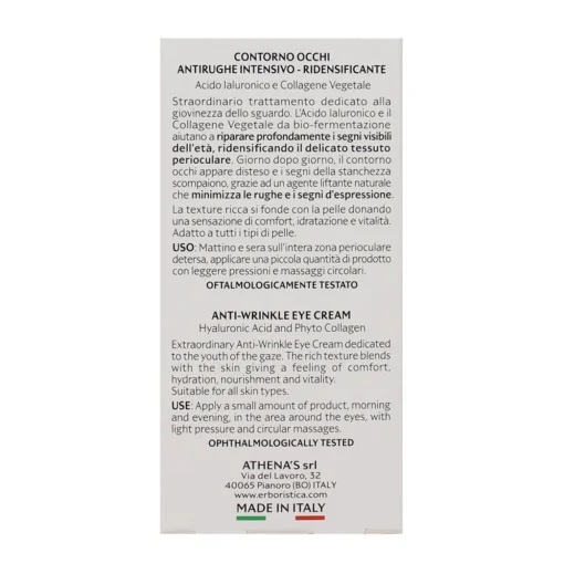 L'ERBOR.ANTIETA' GLOBALE CONTORNO OCCHI ANTIRUGHE INTENSIVO ACIDO IALURONICO E COLLAGENE VEGETALE 15 ML