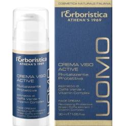 L'ERBORISTICA UOMO CREMA VISO ACTIVE RIVITALIZZANTE PROTETTIVA ESTRATTI CAFFE' VERDE + VITAMIN COMPLEX 30 ML