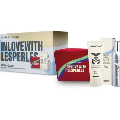 LES PERLES D'ORIENT COFFRET LES PERLES MILKY LOVE-  EDP 150 ML + BODY WASH 100 ML + POCHETTE