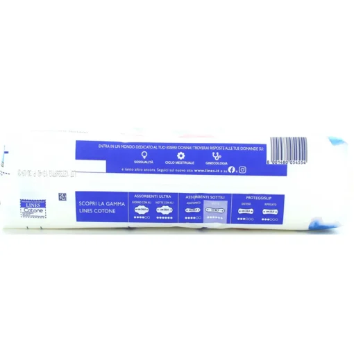 LINES COTONE NOTTE ANATOMICO DISTESO EXTRALUNGO 12 PZ  ASSORBENTI