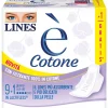 LINES e' COTONE GIORNO CON ALI 9+1 PZ  ASSORBENTI