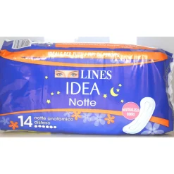 LINES IDEA NOTTE EXTRA LUNGO IPOALLERGENICO 14 PZ ASSORBENTI