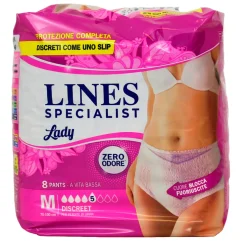 LINES SPECIALIST PANTS DISCREET MEDIUM 8 PEZZI - DISPOSITIVO MEDICO CE CLASSE 1
