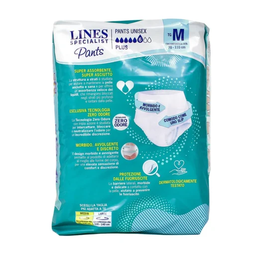 LINES SPECIALIST PANTS PLUS 7 PZ TAGLIA M  - DISPOSITIVO MEDICO  CE CLASSE 1