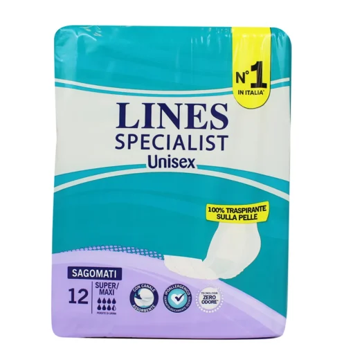 LINES SPECIALIST SAGOMATO SUPER/MAXI 12 PEZZI - DISPOSITIVO MEDICO CE CLASSE 1