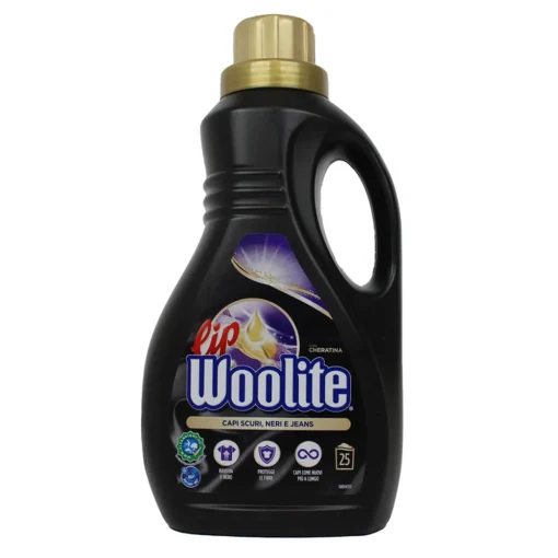 LIP WOOLITE DETERSIVO BUCATO A MANO E LAVATRICE LIQUIDO NOIR CAPI SCURI, NERI E JEANS 25 LAVAGGI 1,5 LITRI