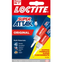 LOCTITE SUPER ATTAK ORIGINAL BIPACK 2 PEZZI PER 3 GRAMMI strip