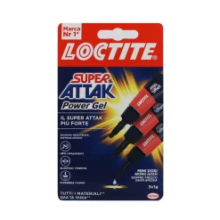 LOCTITE SUPER ATTAK POWER GEL 3 TUBETTI MINI DOSI DA 1 GRAMMO STRIP