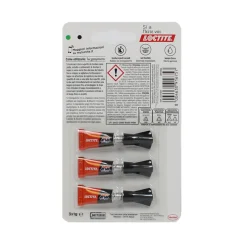 LOCTITE SUPER ATTAK POWER GEL 3 TUBETTI MINI DOSI DA 1 GRAMMO STRIP