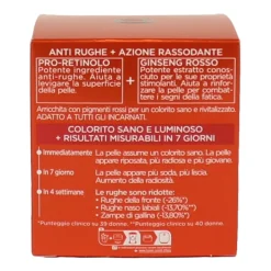 L'OREAL REVITALIFT CREMA ROSSA ENERGIZZANTE GIORNO ANTI-RUGHE EXTRA RASSODANTE CON GINSENG ROSSO 50 ML