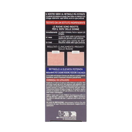 L'OREAL REVITALIFT LASER SIERO RETINOLO PURO NOTTE 30 ML