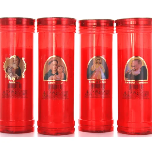 LUMINO VOTIVO SER 50T ROSSO IMMAGINI ASSORTITE DURATA 82 ORE LUMINI
