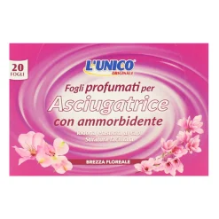 L'UNICO ORIGINALE 20 FOGLI PROFUMATI BREZZA FLOREALE PER ASCIUGATRICE CON AMMORBIDENTE