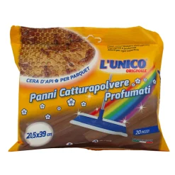L'UNICO ORIGINALE CATTURAPOLVERE PER PARQUET 20 PANNI PROFUMATI CM 20,5x39
