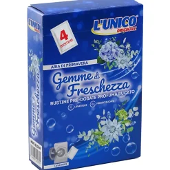 L'UNICO ORIGINALE GEMME DI FRESCHEZZA PROFUMA BUCATO LAVATRICE ARIA DI PRIMAVERA 4 BUSTINE