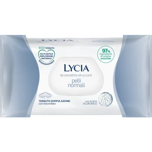 LYCIA 60 SALVIETTE STRUCCANTI CON ACIDO IALURONICO PELLI NORMALI