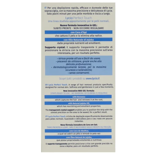 LYCIA DEPILAZIONE STRISCE SOPRACCIGLIA PELLI NORMALI 16 PZ
