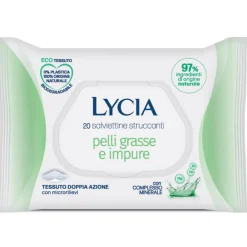LYCIA SALVIETTE ECO TESSUTO STRUCCANTI PELLI GRASSE-IMPURE 20 PZ