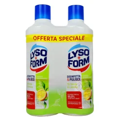 LYSOFORM CASA DISINFETTA E PULISCE TE' VERDE & LIMONE 2 PEZZI DA 1100 ML