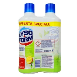 LYSOFORM CASA DISINFETTA E PULISCE TE' VERDE & LIMONE 2 PEZZI DA 1100 ML