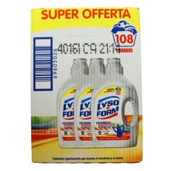 LYSOFORM DETERSIVO IGIENIZZANTE COLORI BRILLANTI 3 PEZZI DA 36 LAVAGGI=108