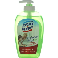 LYSOFORM PROTEZIONE MANI SAPONE LIQUIDO FRESH DETERGE E RIMUOVE I BATTERI 100% IGIENE + 100% FRESCHEZZA 250 ML.