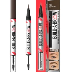 MAYBELLINE BUILD A BROW PENNA SOPRACCIGLIA E GEL FISSANTE N.260 DEEP BROWN