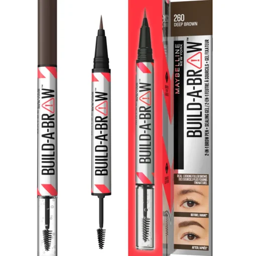 MAYBELLINE BUILD A BROW PENNA SOPRACCIGLIA E GEL FISSANTE N.260 DEEP BROWN