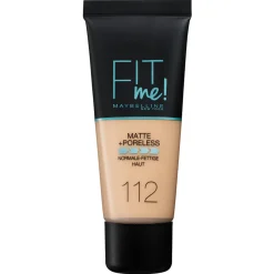 MAYBELLINE FONDOTINTA FIT ME MATTE+PORELESS 112 SOFT BEIGE