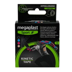 MEGAPLAST NASTRO ADESIVO KINETIC TAPE m5 x 5cm NERO