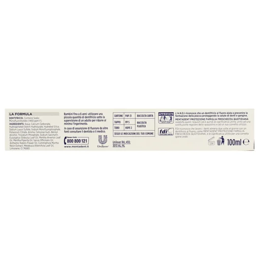 MENTADENT DENTIFRICIO FRESCHEZZA QUOTIDIANA FLUORO E MENTA 100 ML