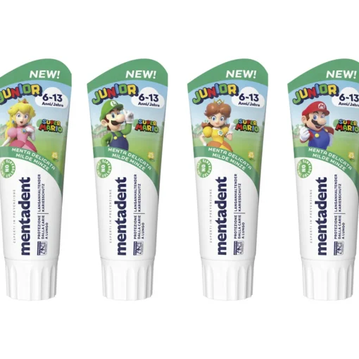 MENTADENT DENTIFRICIO JUNIOR 6-13 ANNI 75 ML ASSORTITO NEI PERSONAGGI SUPER MARIO