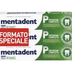 MENTADENT P DENTIFRICIO PREVENZIONE COMPLETA 3 PEZZI DA 75 ML