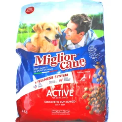 MIGLIOR CANE ACTIVE CROCCHETTE CARNE SACCO 4 KG