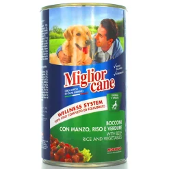 MIGLIOR CANE BOCCONI MANZO, RISOeVERDURE LATTINA 1250 GRAMMI