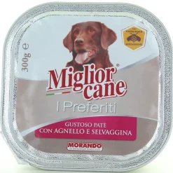 MIGLIOR CANE I PREFERITI PATE' AGNELLO e SELVAGGINA VASCHETTA 300 grammi
