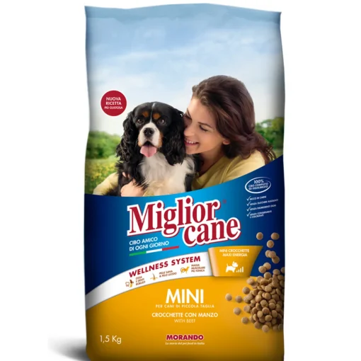 MIGLIOR CANE MINI CROCCHETTE CON MANZO SACCO 1,5 KG
