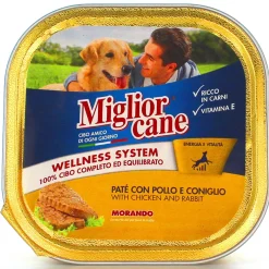 MIGLIOR CANE PATE' CONIGLIOePOLLO VASCHETTA 300 GRAMMI