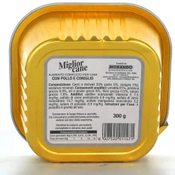 MIGLIOR CANE PATE' CONIGLIOePOLLO VASCHETTA 300 GRAMMI
