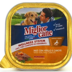 MIGLIOR CANE PATE' VITELLOeCAROTE VASCHETTA 300 GRAMMI