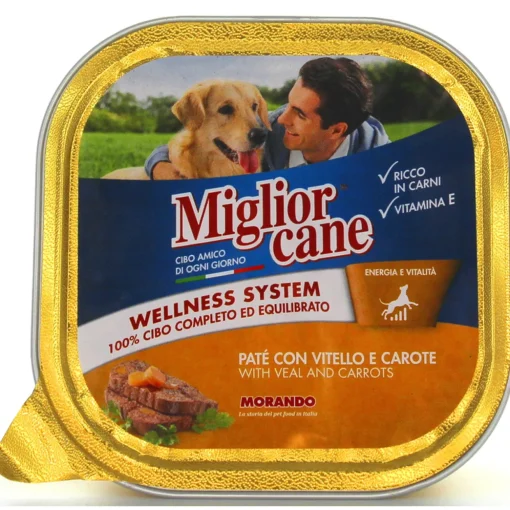 MIGLIOR CANE PATE' VITELLOeCAROTE VASCHETTA 300 GRAMMI