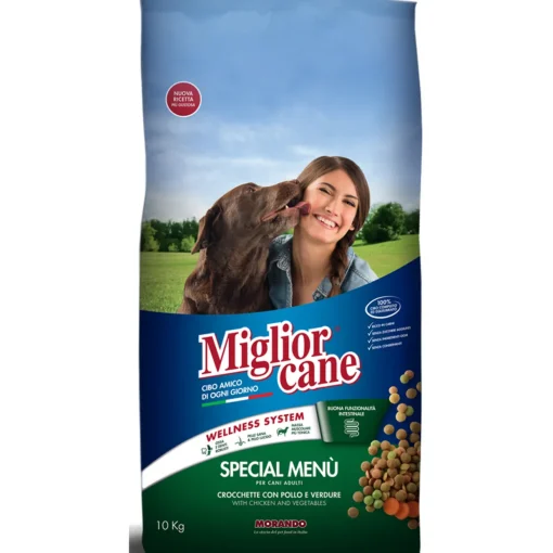 MIGLIOR CANE SPECIAL MENU' CROCCHETTE CON POLLO E VERDURE SACCO 10 KG