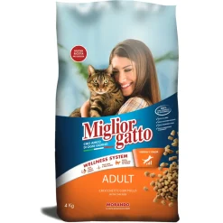 MIGLIOR GATTO ADULT CROCCHETTE CON POLLO SACCO 4 KILOGRAMMI